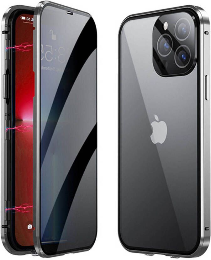 Basey iPhone SE 2020 Hoesje Magnetisch Back Cover Case iPhone SE 2020 Hoes 3SE 20200 graden Bescherming Case Zilver