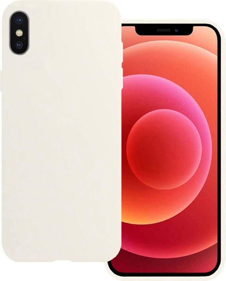 Basey iPhone X Hoesje Wit Siliconen iPhone X Case Back Cover Wit Siliconen iPhone X Hoesje Siliconen Hoes Wit