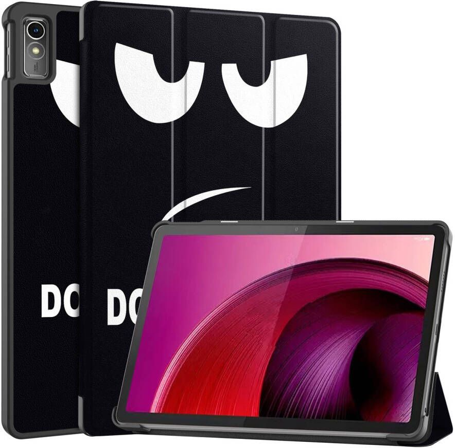Basey Lenovo Tab M10 5G Hoesje Kunstleer Hoes Case Cover Lenovo Tab M10 5G-Don&apos;t Touch Me