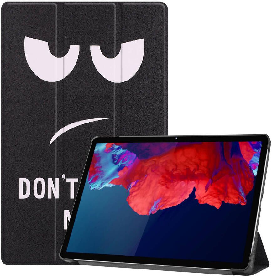 Basey Lenovo Tab P11 Plus Hoesje Kunstleer Hoes Case Cover Lenovo Tab P11 Plus-Don&apos;t Touch Me