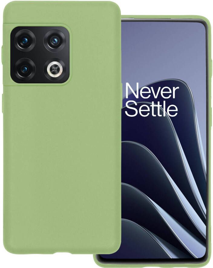 Basey OnePlus 10 Pro Hoesje Siliconen Hoes Case Cover OnePlus 10 Pro-Groen