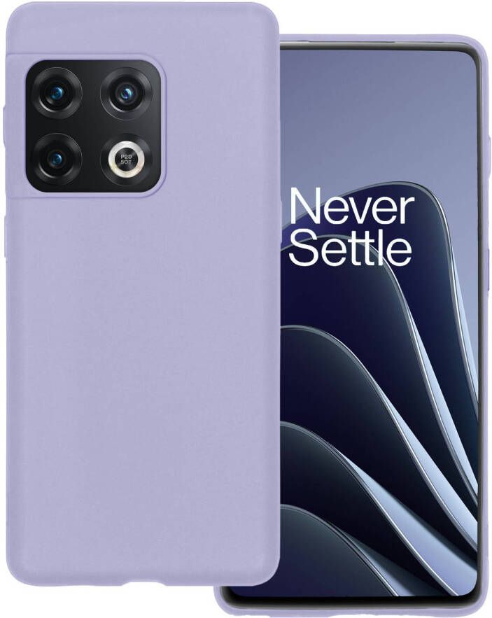 Basey OnePlus 10 Pro Hoesje Siliconen Hoes Case Cover OnePlus 10 Pro-Lila