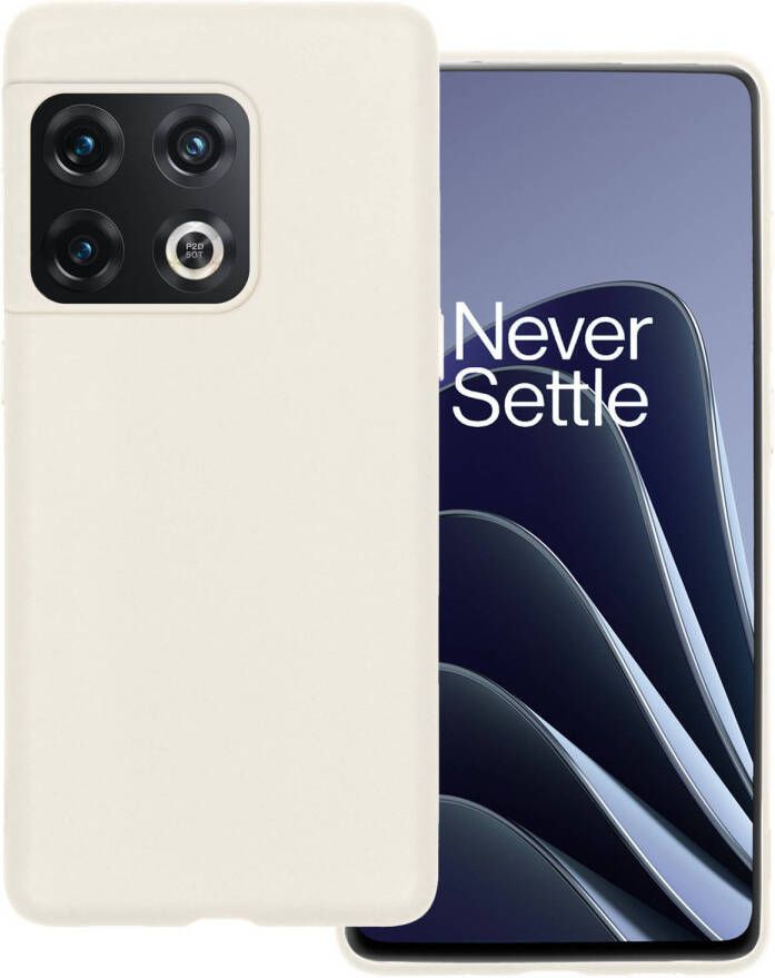 Basey OnePlus 10 Pro Hoesje Siliconen Hoes Case Cover OnePlus 10 Pro-Wit