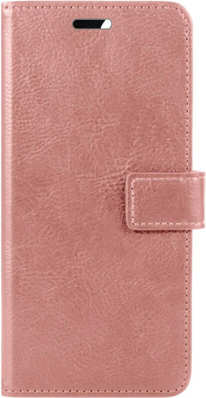 Basey OnePlus Nord CE 2 Hoesje Bookcase Hoes Flip Case Book Cover OnePlus Nord CE 2 Hoes Book Case Hoesje Rose Goud