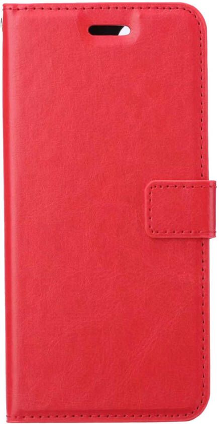 Basey OnePlus Nord CE 2 Hoesje Bookcase Hoes Flip Case Book Cover OnePlus Nord CE 2 Hoes Book Case Hoesje Rood