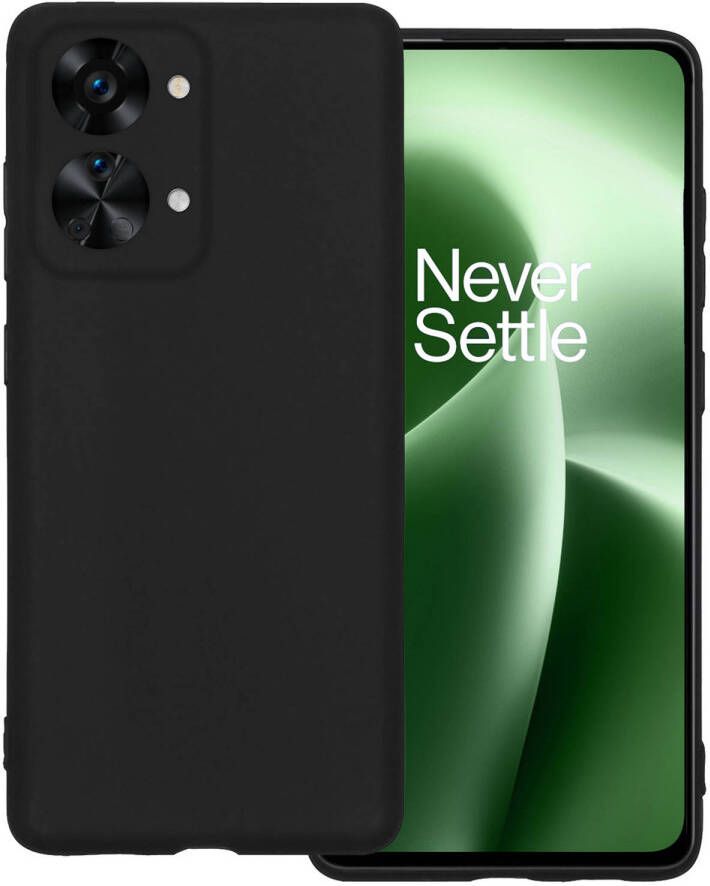 Basey OnePlus Nord 2T Hoesje Siliconen Back Cover Case OnePlus Nord 2T Hoes Silicone Case Hoesje Lila