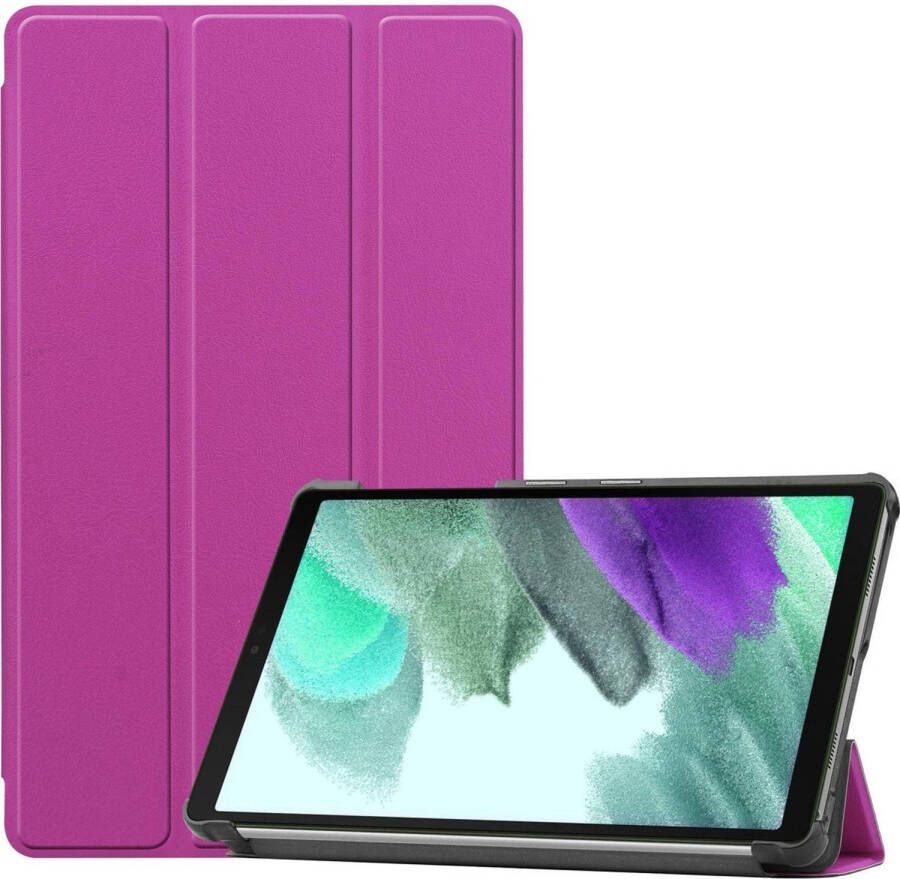 Basey Samsung Galaxy Tab A7 Lite Hoes Case Hoesje Samsung Tab A7 Lite Book Case Cover Paars