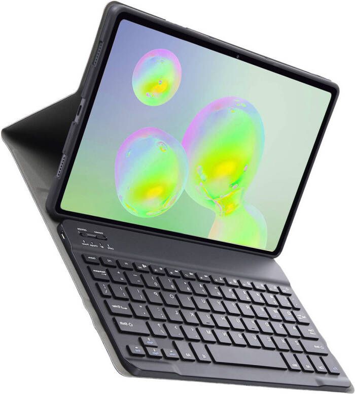 Basey Samsung Galaxy Tab S6 Lite Hoes Toetsenbord Hoesje Keyboard Case Cover Goud