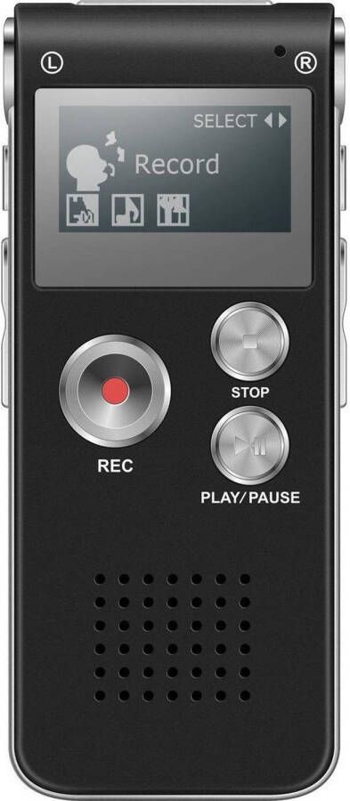 Basic Voice Recorder Premium Stereo Opname Met MP3 Speler functie