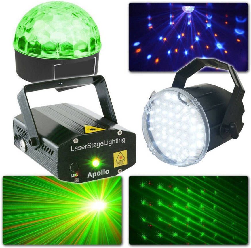 BeamZ Complete lichtset met Laser Jelly Ball en stroboscoop