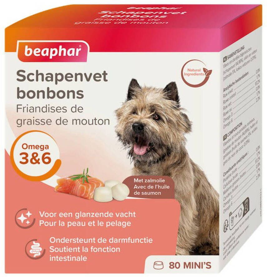 Beaphar Schapenvet Bonbons Zalm Mini&apos;s hondensnack