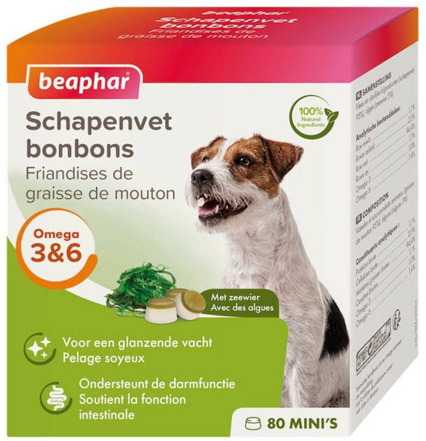 Beaphar Schapenvet Bonbons Zeewier Mini&apos;s hondensnack