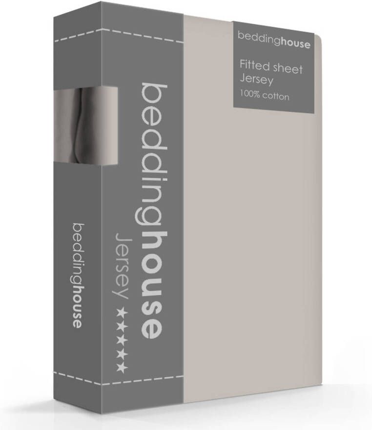 Beddinghouse Hoeslaken Jersey Taupe-70 80 90 x 200 210 220 cm