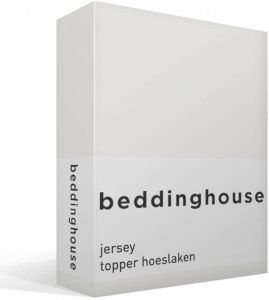 Beddinghouse Jersey Topper Hoeslaken 100% Gebreide Jersey Katoen 2-persoons (140x200 220 Cm) Off White