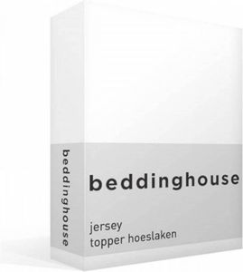 Beddinghouse Jersey Topper Hoeslaken 100% Gebreide Jersey Katoen 2-persoons (140x200 220 Cm) White