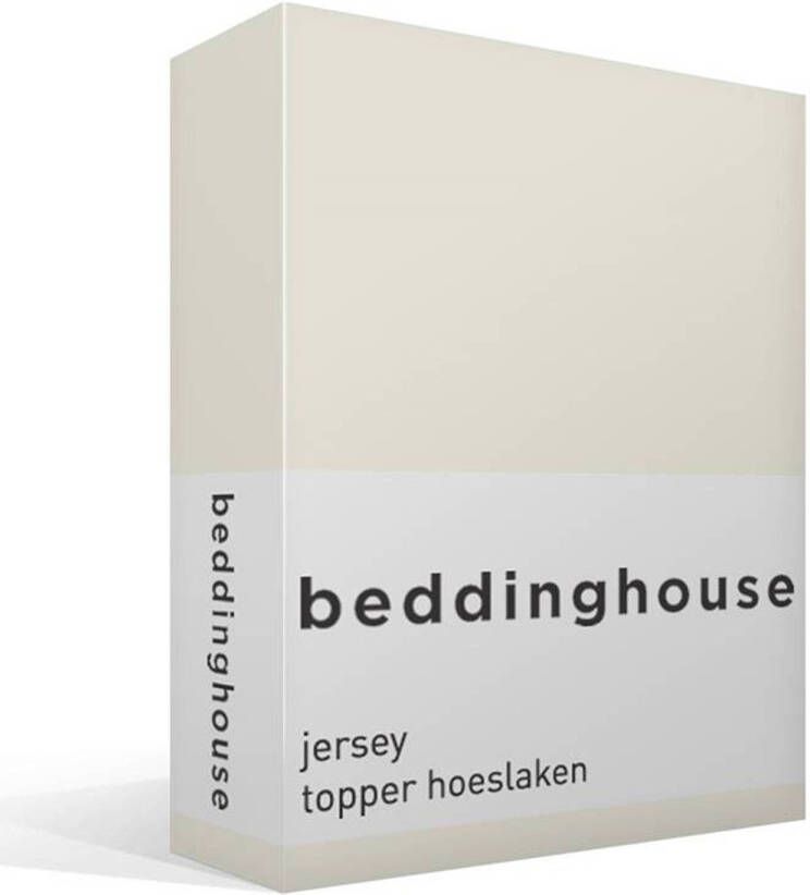 Beddinghouse Jersey Topper Hoeslaken Eenpersoons 70 90x200 220 cm Natural