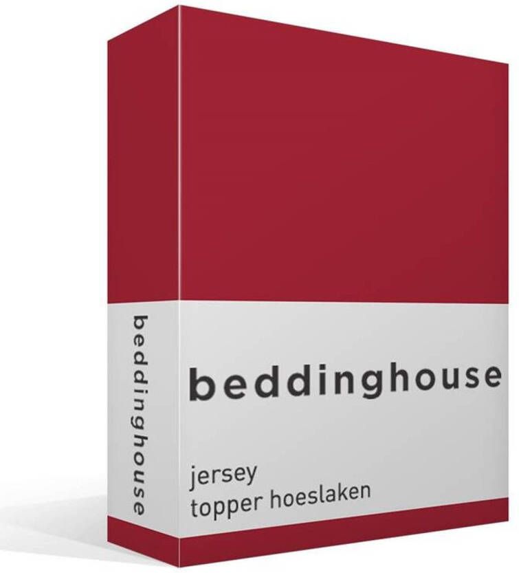 Beddinghouse Jersey Topper Hoeslaken Lits-jumeaux 180x200 220 cm Rood