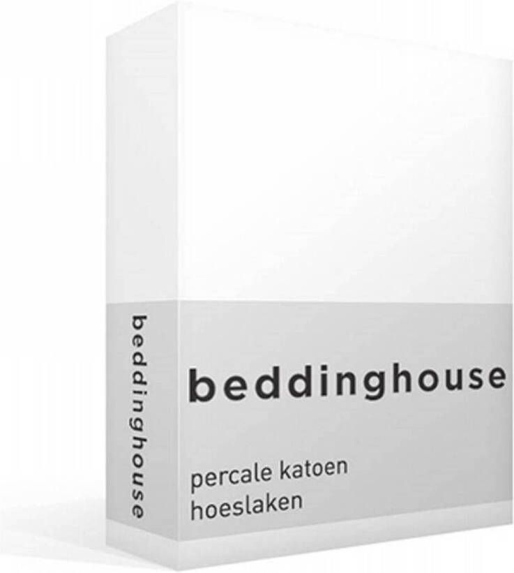 Beddinghouse hoeslaken percal white-160 x 200 cm