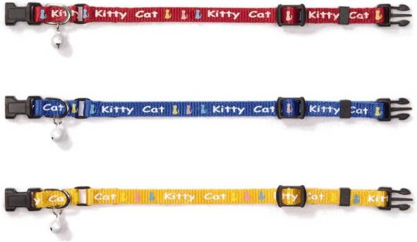 Beeztees Kitty Cat Kittenhalsbanden Blauw Nylon 8 mm