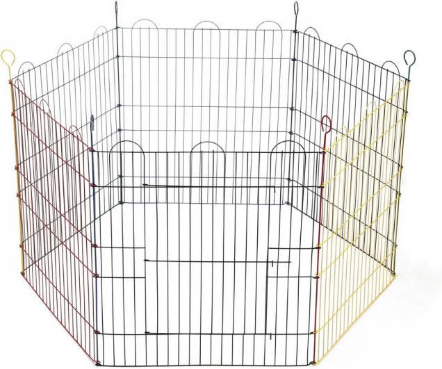 Beeztees 6 panelen Konijnenren 105x105x58 cm Multi Middel