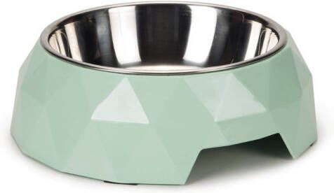 Beeztees Diamond Voerbak 14 x 4 cm Groen 160 ml
