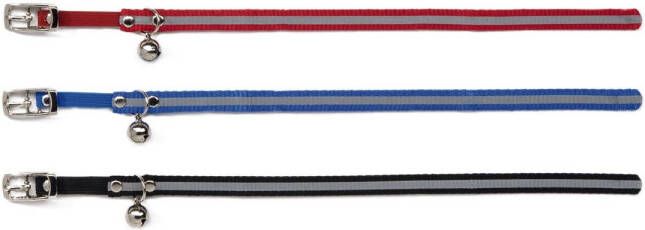 Beeztees Reflecterend Kattenhalsbandje Rood Nylon 11 mm