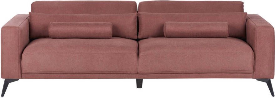 Beliani ANGE Driezitsbank-Rood-Polyester