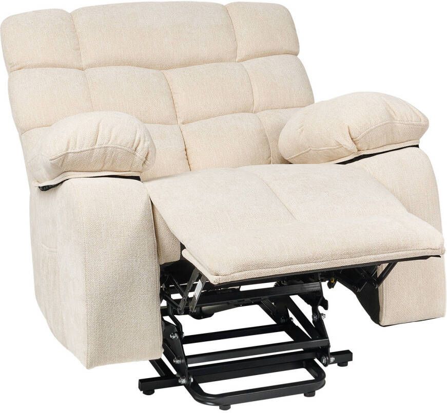 Beliani ARES TV-fauteuil-Beige-Polyester