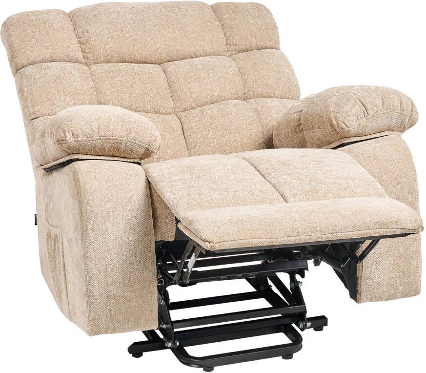 Beliani ARES TV-fauteuil-Beige-Polyester