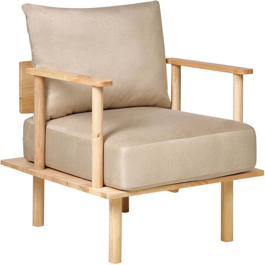 Beliani ASKER Fauteuil-Beige-Polyester