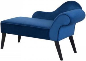 Beliani BIARRITZ Chaise longue (rechtszijdig) blauw