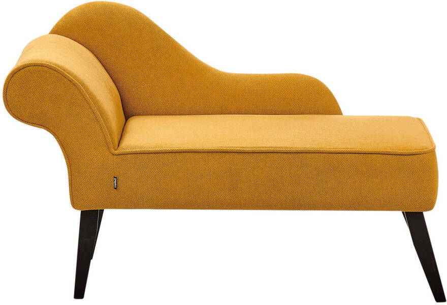 Beliani BIARRITZ Chaise longue-Geel-Polyester