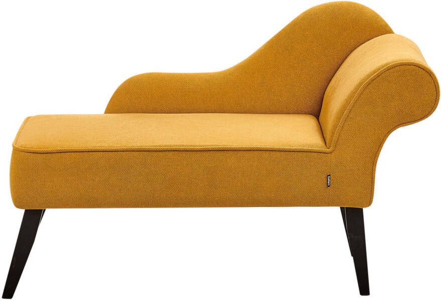 Beliani BIARRITZ Chaise longue-Geel-Polyester