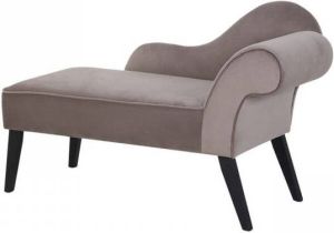 Beliani BIARRITZ Chaise longue (rechtszijdig) grijs