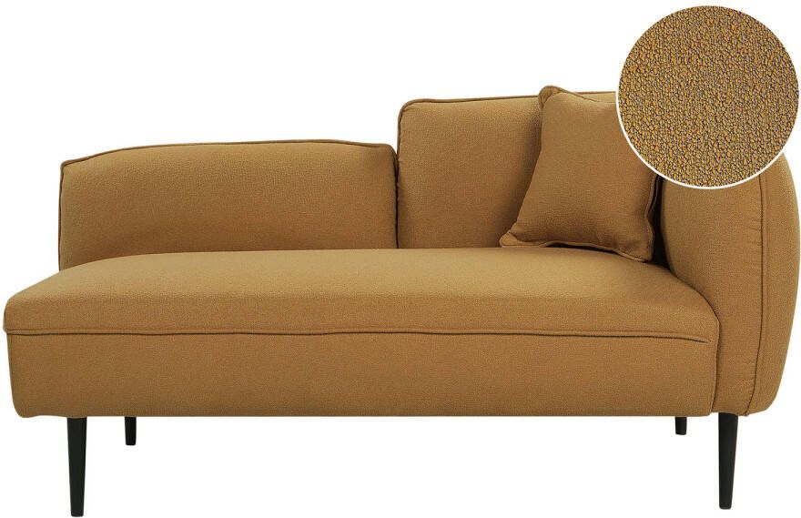 Beliani CHEVANNES Chaise longue-Geel-Bouclé