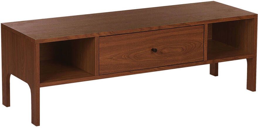 Beliani CLINTON TV-meubel Donkere houtkleur MDF