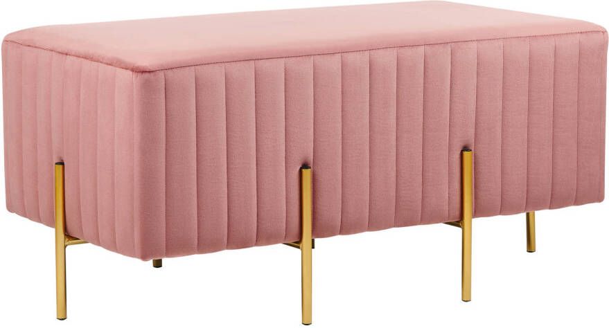 Beliani DAYTON Hocker-Roze-Fluweel