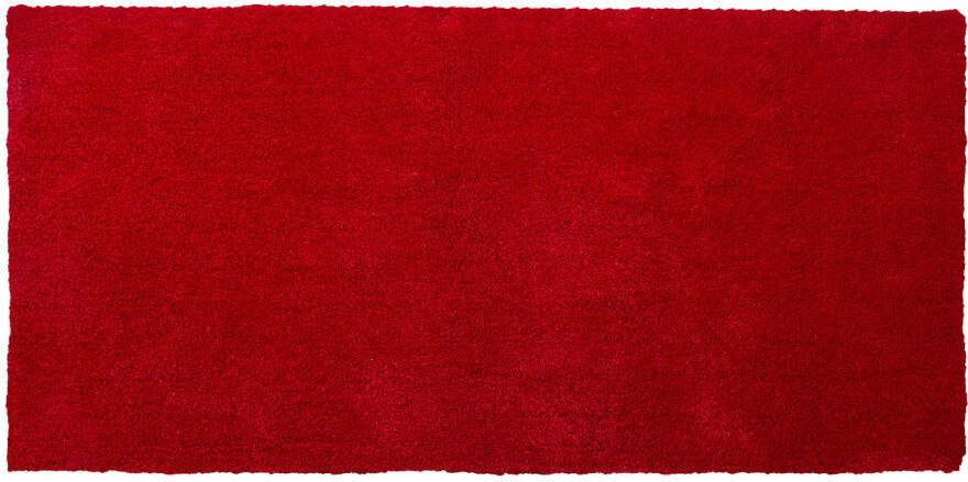 Beliani DEMRE Vloerkleed rood polyester