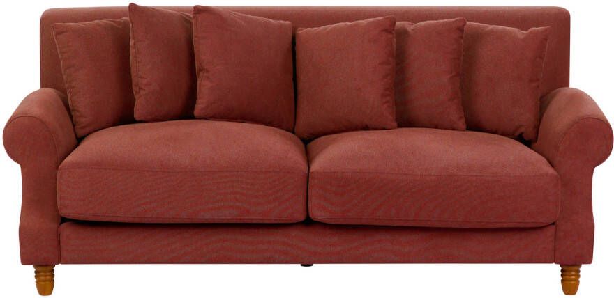 Beliani EIKE Tweezitsbank-Rood-Polyester
