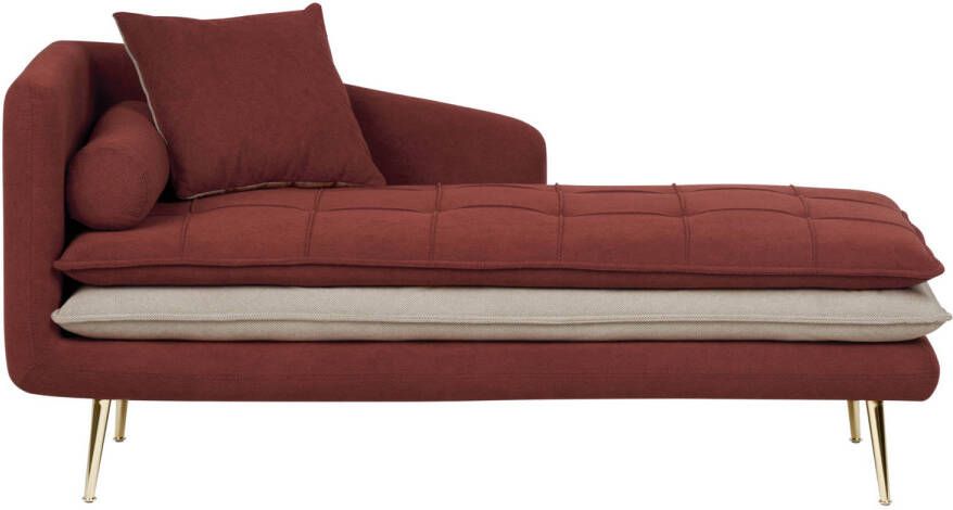 Beliani GONESSE Chaise longue-Rood-Polyester