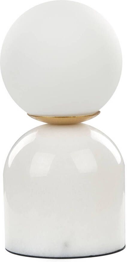 Beliani KIWI Tafellamp-Wit-Glas Marmer
