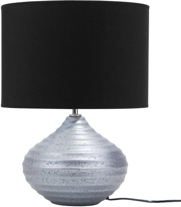 Beliani KUBAN Tafellamp-Zilver-Keramiek