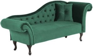 Beliani LATTES Chaise longue (rechtszijdig) groen