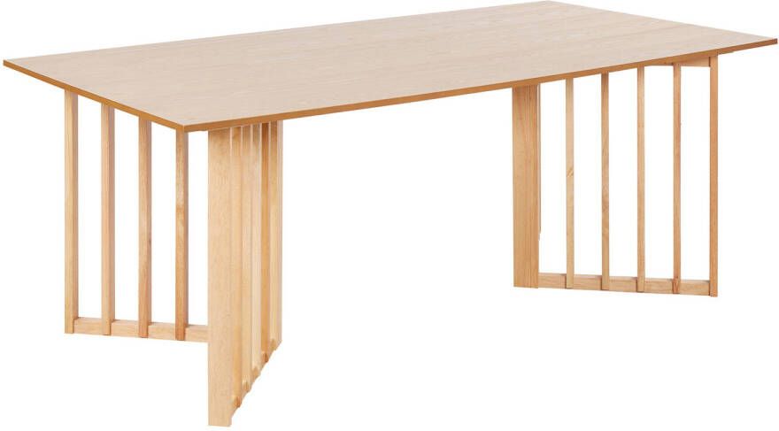 Beliani LEANDRA Eettafel-Lichte houtkleur-MDF