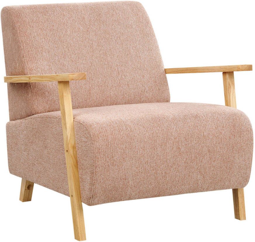 Beliani LESJA Fauteuil-Roze-Polyester