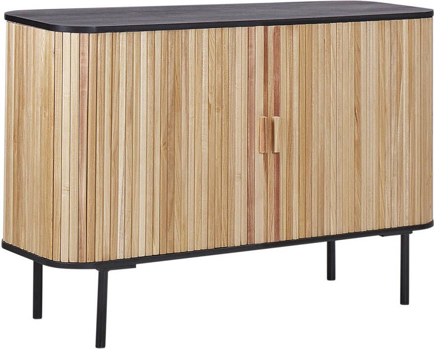 Beliani LINDON Sideboard-Lichte houtkleur-Paulowniahout