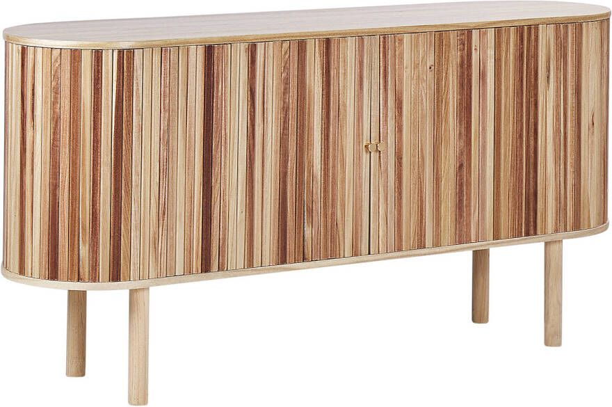 Beliani MANARA Sideboard-Lichte houtkleur-Paulowniahout