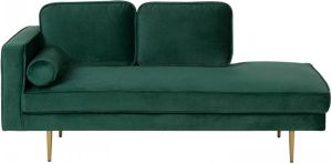 Beliani MIRAMAS Chaise longue (linkszijdig) groen