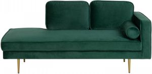 Beliani MIRAMAS Chaise longue (rechtszijdig) groen