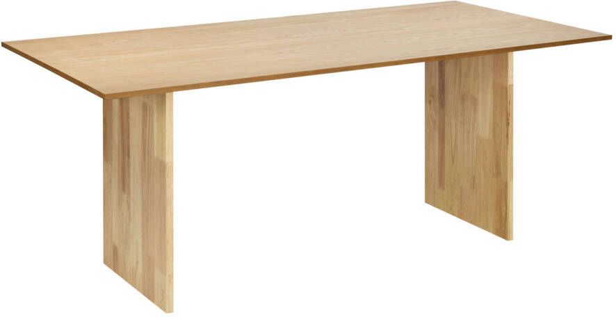 Beliani MOORA Eettafel-Lichte houtkleur-MDF